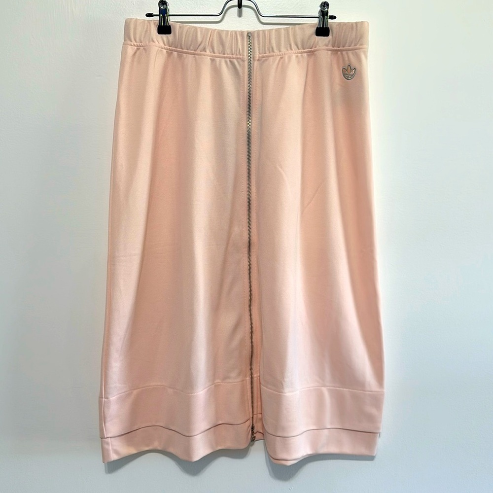 ADIDAS pink mesh zipper skirt​